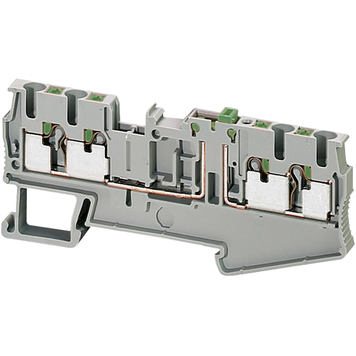 NSYTRP24SC - Terminal block, Linergy TR, grey, 2.5mm², push-in type, knife disconnect, 4 points, set of 50 (Qty. 5000)