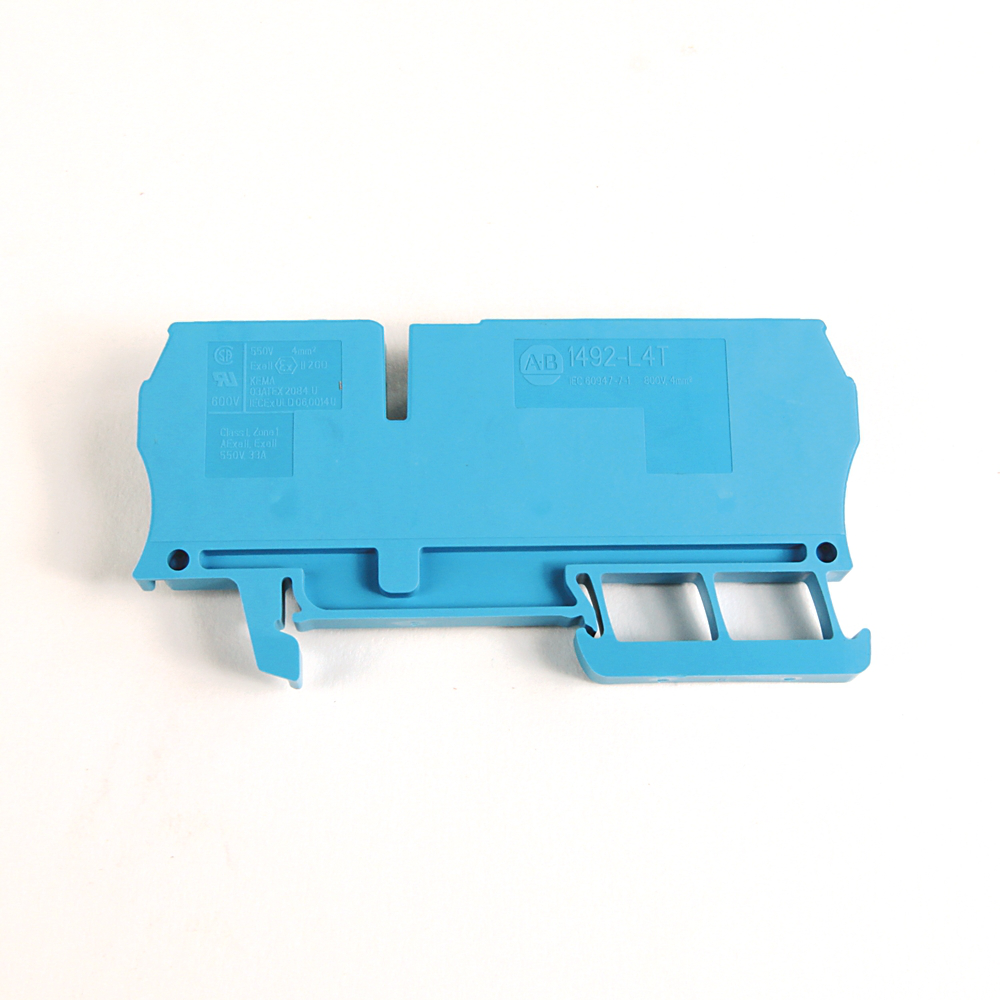 1492-L4T-Y - Spring Clamp Terminal Block,One-Circuit Feed-Through Block,4 mm (# 22 AWG - # 10 AWG) or 2.5 mm (# 22 AWG - # 12 AWG),2 Connection points on one side,Yellow