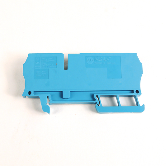1492-L4T-Y - Spring Clamp Terminal Block,One-Circuit Feed-Through Block,4 mm (# 22 AWG - # 10 AWG) or 2.5 mm (# 22 AWG - # 12 AWG),2 Connection points on one side,Yellow