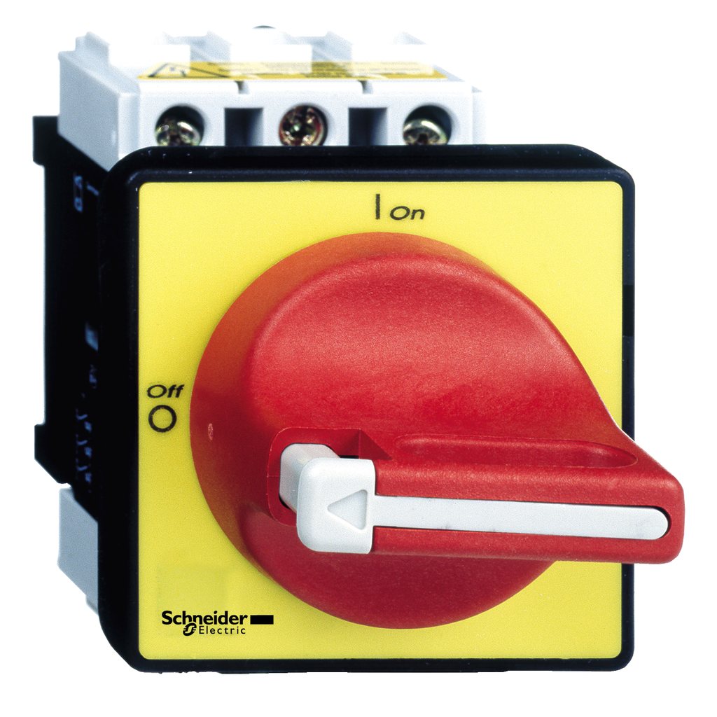 VCD01 - Interruptor seccionador, TeSys Control, para parada de emergencia/encendido, 20 A (V01), fijación Ø22,5, para montaje en puerta