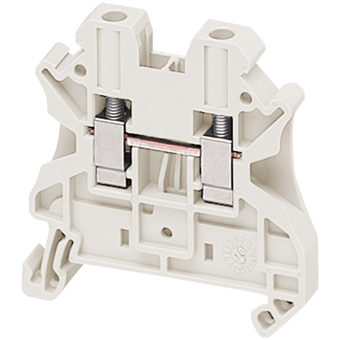 NSYTRV42WH - Terminal Blocks, Linergy, feed through, 30A, 600V, screw termination, 2 points, 26AWG to 10AWG, white (Qty. 50)