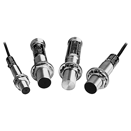 871T-G5J18 - Sensor de proximidad, CA de 2 hilos, diámetro de 18 mm, blindado, tubular de acero inoxidable, distancia de detección de 5 mm, salida NA, mini conector rápido