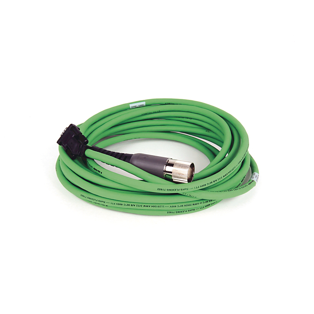 Cable SpeedTEC, solo retroalimentación del motor, conector DIN SpeedTec, extremo de accionamiento, D-sub, codificador de alta resolución/resolutor SIN/COS, continuo-flexible, 9 metros