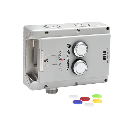 442G-MABR-ULM-C02 - Módulo de bloqueo, caja de acceso 442G, liberación eléctrica, código único, conector M23, protección izquierda, 2 pulsadores
