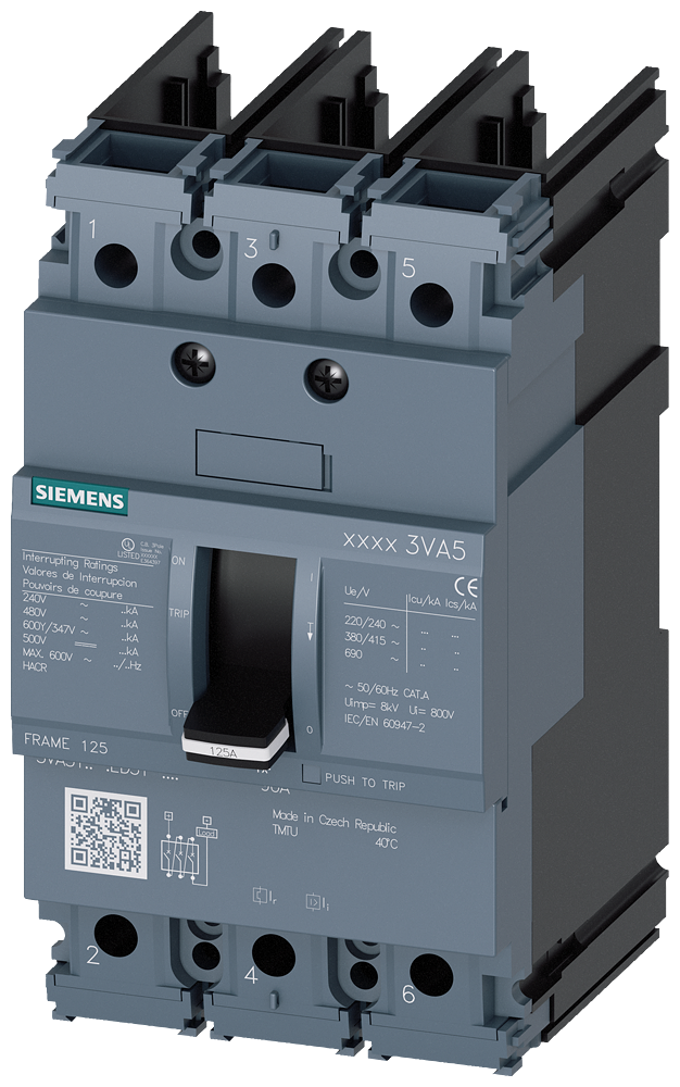 3VA5150-6ED31-0AA0 - Interruptor 3VA51 3P 50A 65KA FTFM