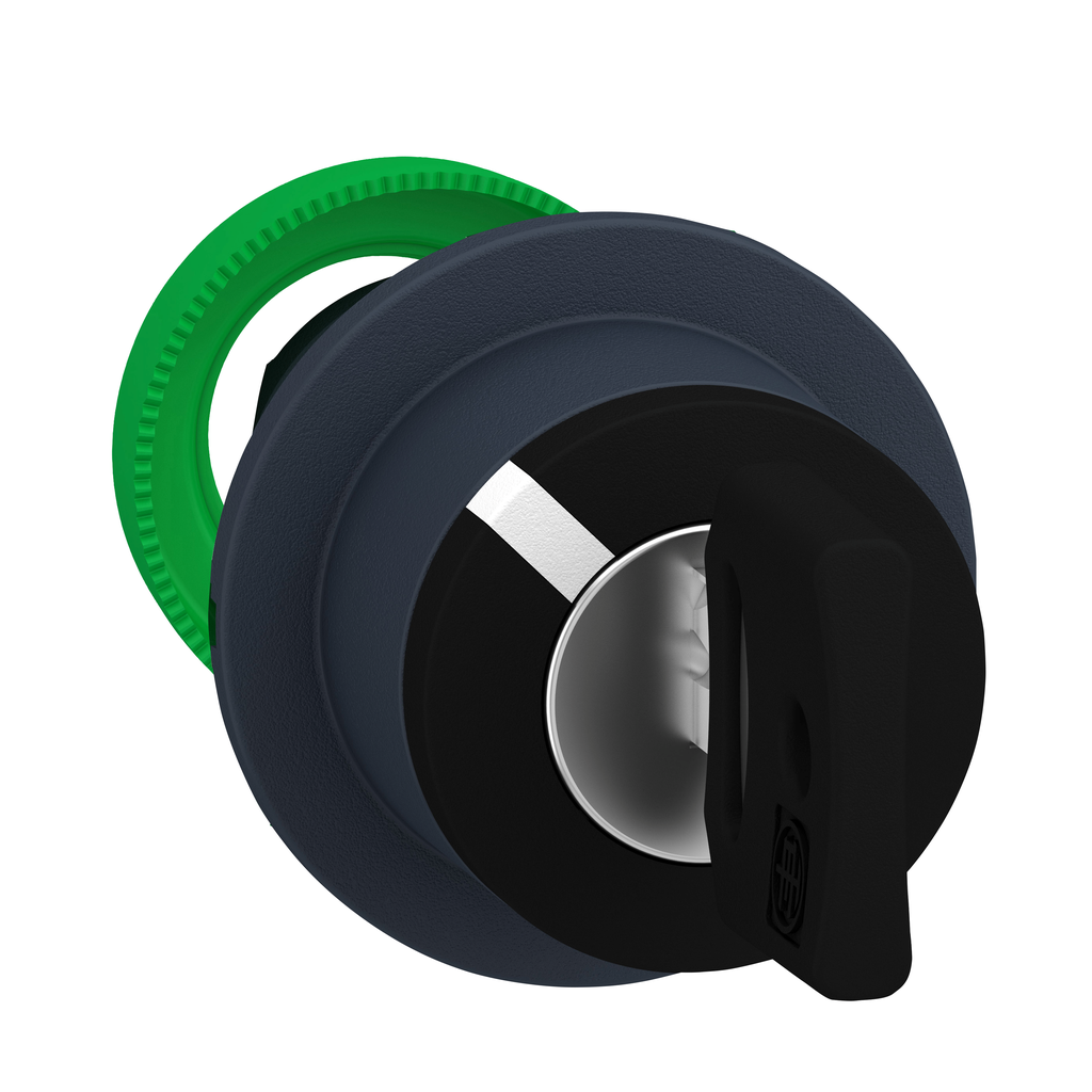 ZB5FG2 - Cabezal para selector de llave, Harmony XB5, Harmony XALF, montaje empotrado 455 2 posiciones con cierre de seguridad