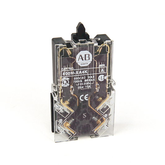 800M-XA4K - 800MR ACCESSORIES, 800M Contact Blocks, Standard, Large Screw with Pressure Plates, 2 N.C