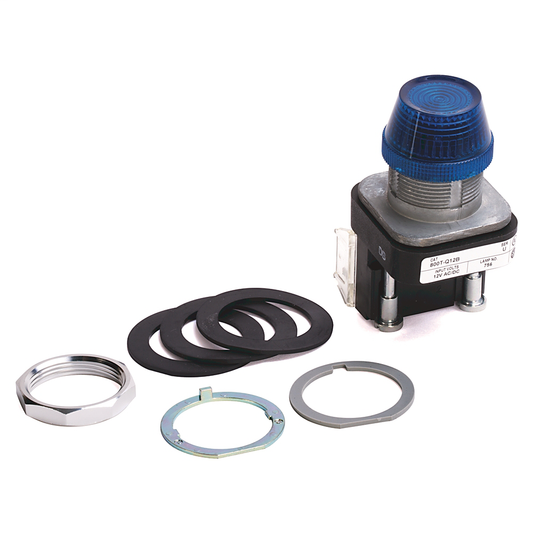 800T-Q12R - 30.5mm Type 4/13 Pilot Light, Full Voltage, No Test Option, Incand., Red, 12V AC/DC