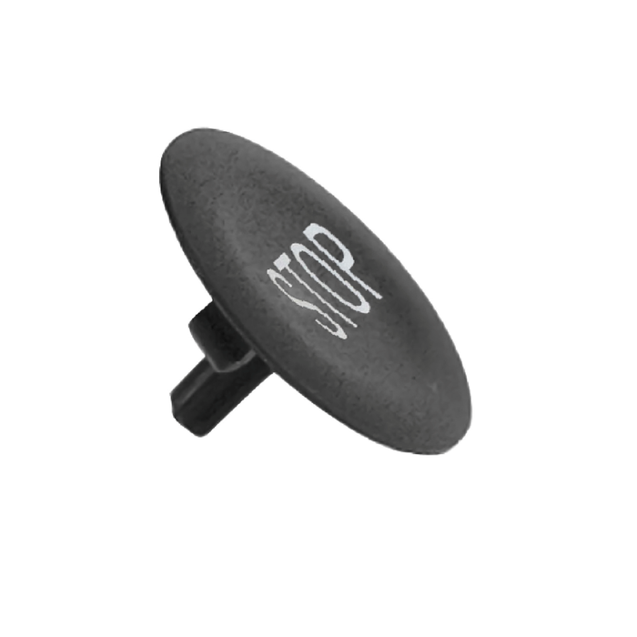 ZBA234 - black cap marked STOP for circular pushbutton Ø22