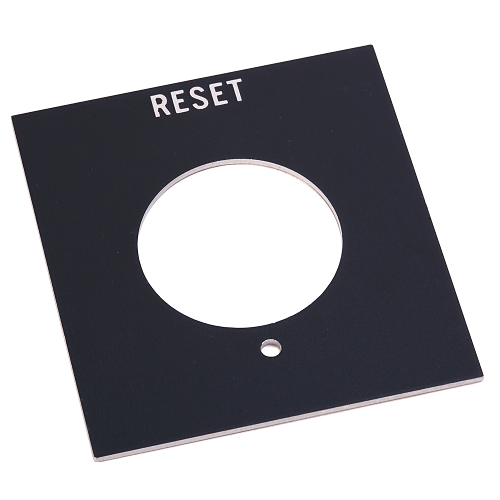 800H-Y38 - Accesorios para 800H 7 y 9, Placas de leyenda para 800H 7 y 9, Vertical, Sin código de color, Estándar, REINICIO