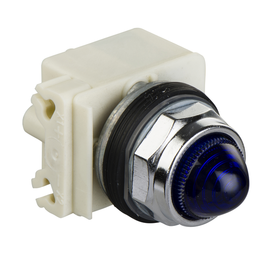 9001KP7L9 - Luz piloto, Harmony 9001K, metal, policarbonato, cúpula, azul, 30 mm, 220-240 V