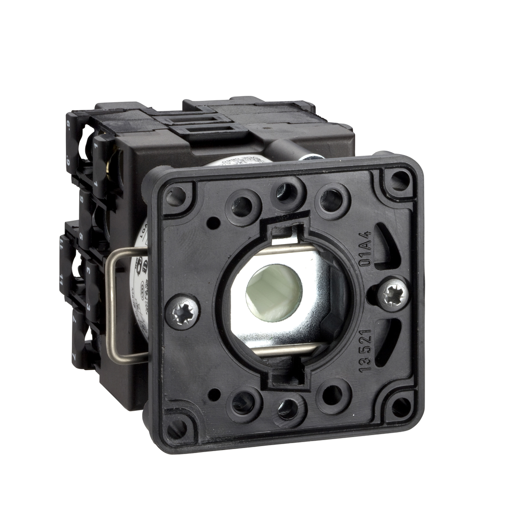 K1D004N - Cuerpo para interruptor de pasos, Harmony K, Ø 22 mm, plástico, 1 polo, 4 pasos, 45°, 12 A