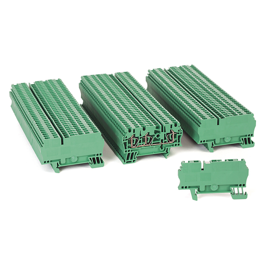1492-L3T1P - Spring Clamp Terminal Block,One-Circuit Feed-Through Block,2.5 mm (# 22 AWG - # 14 AWG),Single-circuit terminal block with 2 fixed and 1 plug-in connection,Gray (Standard)