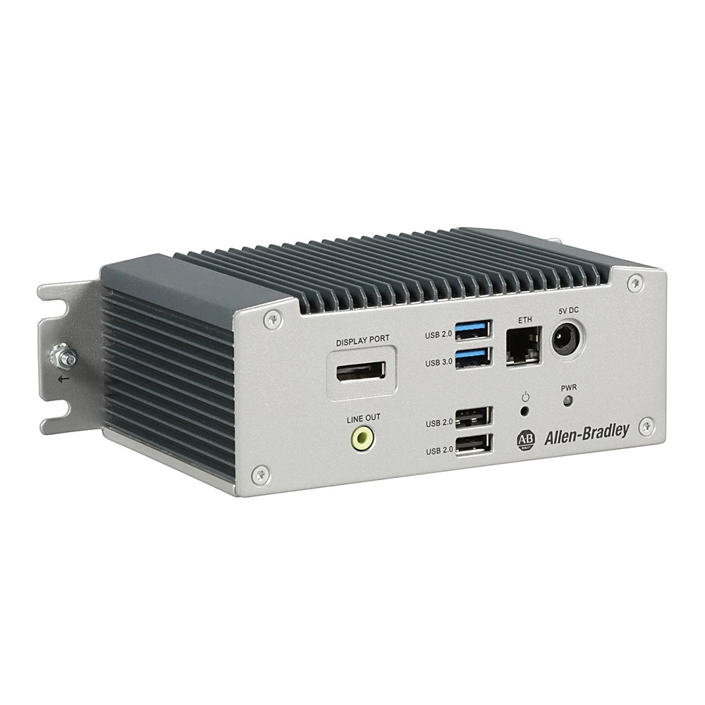 6200T-BA - Cliente ThinManager industrial de una sola pantalla sin pantalla, núcleo único, sin SSD, puerto Ethernet único, compatible con ThinManager, salida para una sola pantalla, 120/240 V