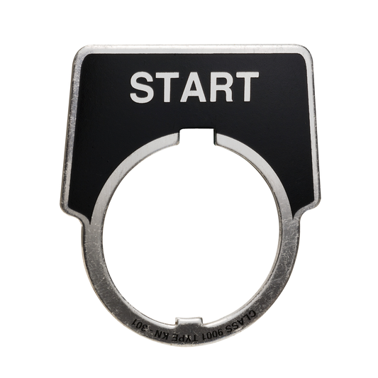 9001KN299 - Leyenda, Harmony 9001K, Harmony 9001SK, 30 mm, aluminio, negro con letras plateadas, 40 x 43 mm, marcado personalizado