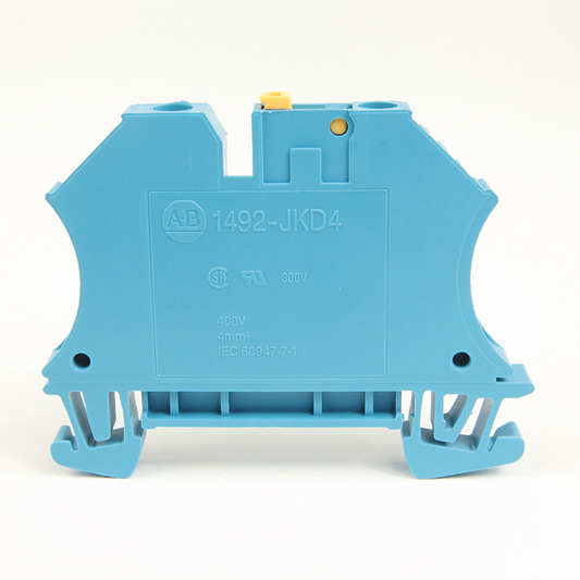1492-JKD4Q - 1492-J IEC Terminal Block, Knife Disconnect Feed-Through, 4 mm (# 30 AWG - # 10 AWG), 2 Connection points on each side, Gray (Standard)