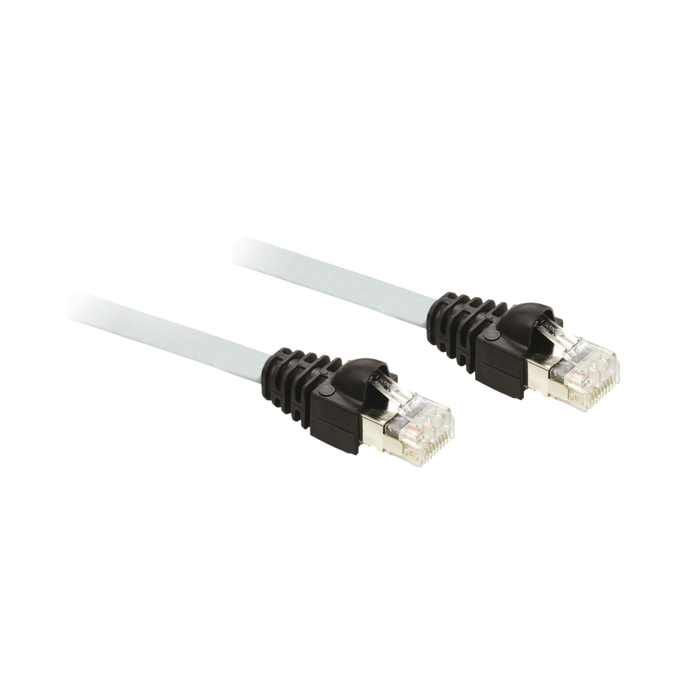 TCSECU3M3M2S4 - cable, Modicon Networking, ethernet cable, shielded twisted pair, 2 ends in rugged RJ45, UL, 2 m