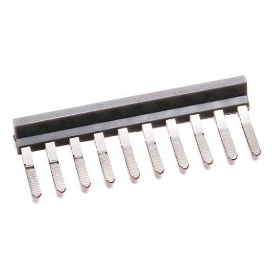 1492-SJ8A-4 - Accesorios para bloque de terminales 1492, puente lateral aislado, 8 mm de centro a centro, 4 polos, negro