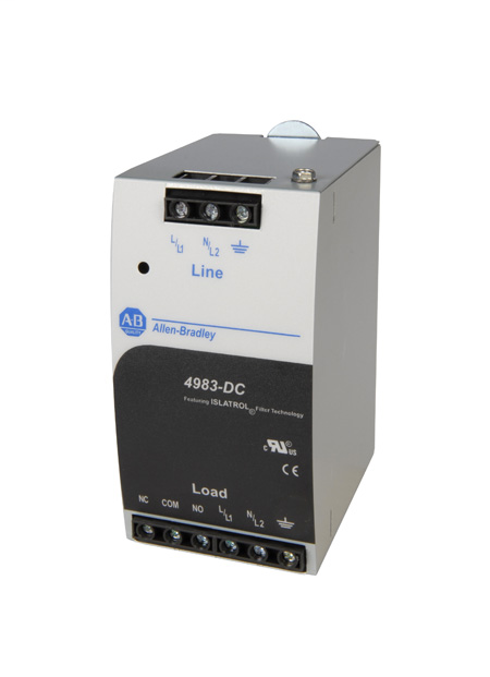 4983-DC120-10 - 4983 Surge and Filter Protection, Din Rail Mount, Combo UL 1449/UL 1283, 120V, 10A, No Pole Configuration