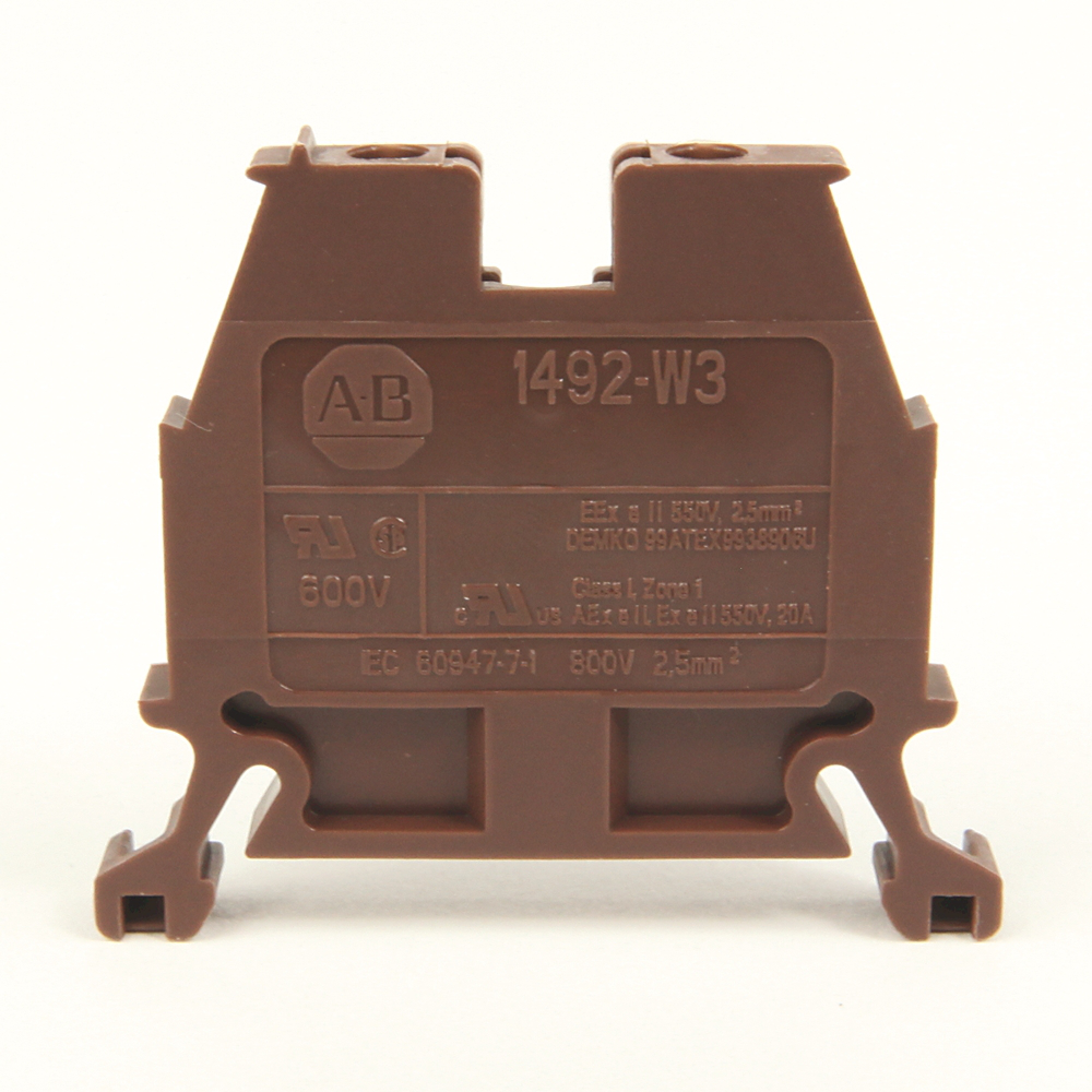 1492-W3-BL - Bloque de terminales IEC 1492-W, bloques de paso compactos, 2,5 mm (calibre 24 AWG - calibre 12 AWG), bloque de terminales de circuito único, negro (cantidad: 50)