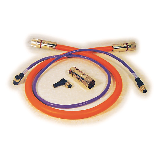 2090-CPBM4DF-16AF20 - Cable,PW&BK,Motor Type 4 DIN Connector,Flying Lead,16AWG,Flex,20M