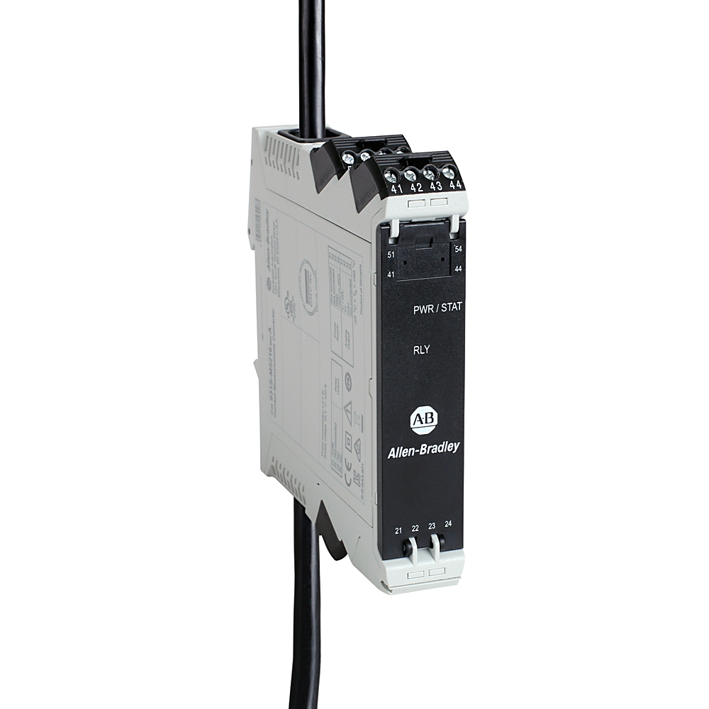 931S-M5216 - 931S-M5216: Entrada configurable por el usuario de 0 a 40/50/60 A CA/CC a salida analógica configurable/salida de relé de valor límite; canal único; 24 VCC; DIP y potenciómetro
