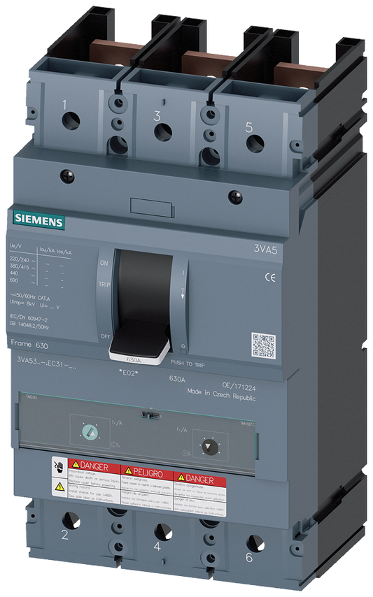 3VA5320-6EC31-0AA0 - BRKR 3VA53 3P 200A 65KA FTAM