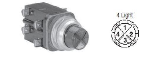 800TC-QCL424 - 30.5mm Cluster Pilot Light, 4 Unit Cluster-LED, Full Voltage, 24V AC/DC, Std. Unit