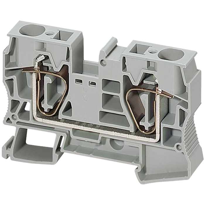 NSYTRR162 - Terminal block, Linergy TR, spring type, feed through, 2 points, 16mm², grey