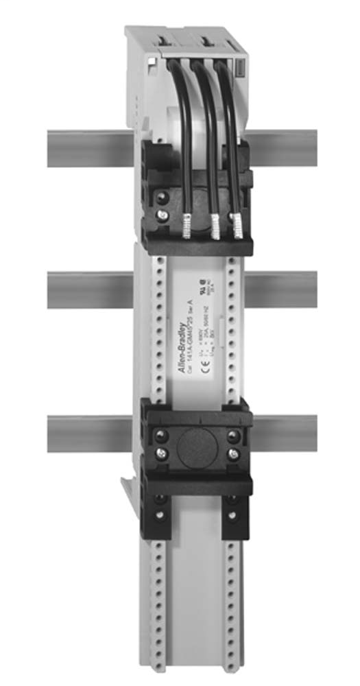 141A-GM63RS45 - 141A MCS Mounting System Adapter Modules, MCS Standard Busbar Module and for 140G/140MG CB's, 63mm x 260mm, 45 Amp, 1 MCS Specific Top Hat Rail + 1 Standard Top Hat Rail