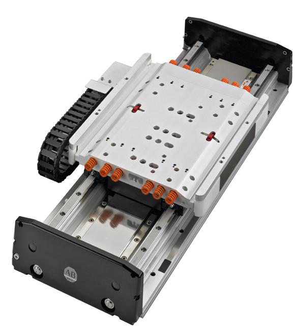 MP-Series Integrated Linear Stage-Type Actuator, Frame Size 8 = 200 mm (7.9 in) base width, 460V ac, Direct Drive, 140 mm Stroke Length, 5 micron resolution incremental magnetic linear encoder, Linear motor (direct drive only), Open, No brake