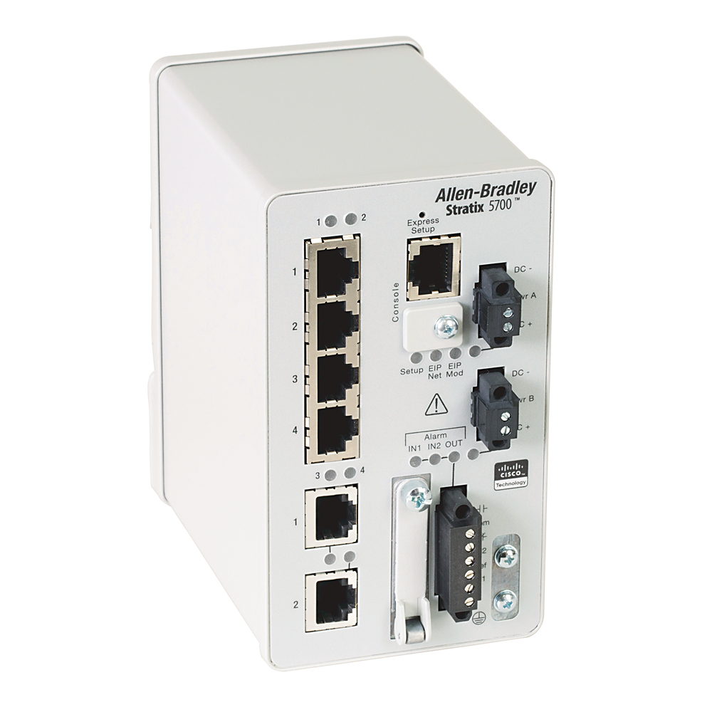 1783-BMS06TGA - Stratix 5700 Switch, Managed, 4 Fast Ethernet and 2 Gigabit Ethernet Copper Ports, Full Software