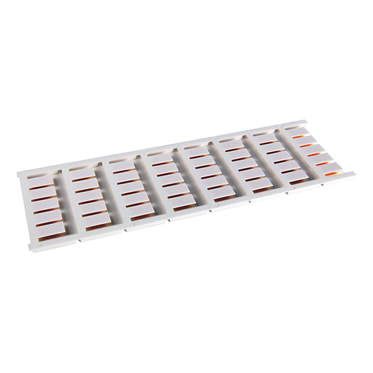 1492-MAS9X17 - Tarjeta de marcador adhesivo para accesorios de bloque de terminales 1492, 9 mm x 17 mm, sin texto