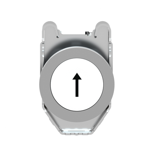 XB4FA3341 - Pulsador de empotrar, Harmony XB4, metal, blanco, 30 mm, retorno por resorte, marcado FLECHA ARRIBA, 1NO