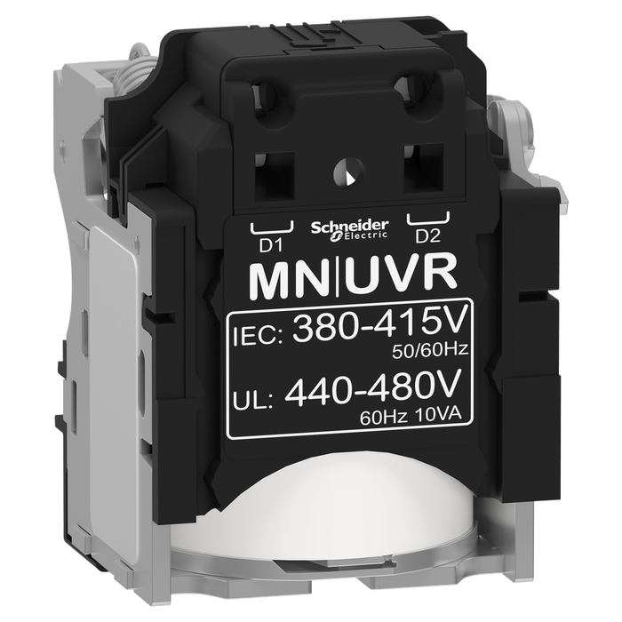 LV429408 - Undervoltage release MN, ComPacT NSX, 380/415VAC 50/60Hz, 440/480VAC 60Hz, screwless spring terminal connections