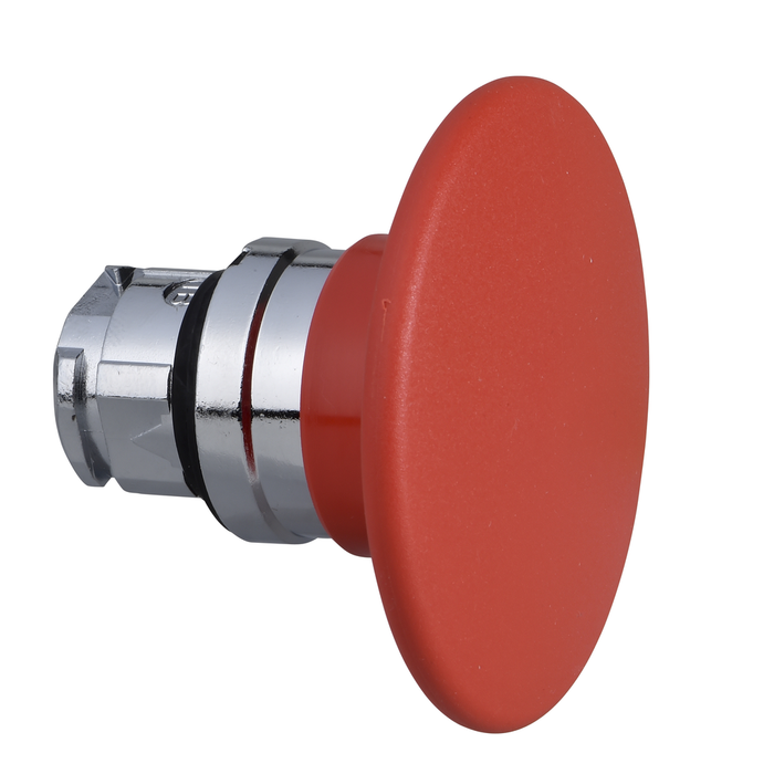 ZB4BR4 - Head for non illuminated pushbutton, Harmony XB4, mushroom 60mm, metal, red, 22mm, spring return