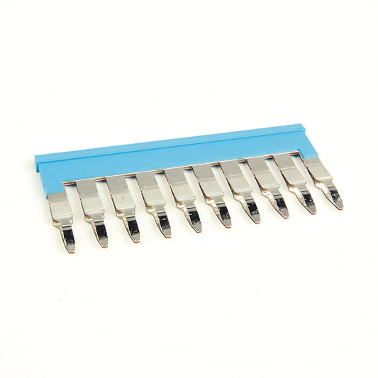 1492-CJLJ6-10-B - 1492 Terminal Block Accessories Plug-In Center Jumper, 6 mm Center to Center, 10 Pole, Blue