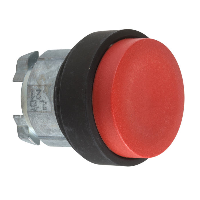 ZB4BL47 - Head for illuminated push button, Harmony XB4, metal, red projecting, 22mm, spring return, unmarked