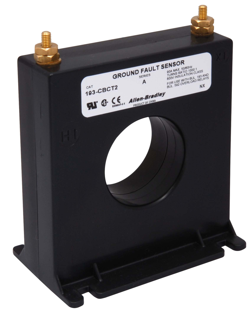 193-CBCT2 - 193, 193S E1 Plus & E3 Plus Solid State Overload Relay Accessories, 40 mm Core Balanced Ground Fault Sensor (for use with 100-C09...C85, NEMA Size 00...3)