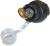 Ubicación peligrosa, clasificación IP66, retorno por resorte de 3 posiciones de izquierda a centro, interruptor selector sin iluminación. Perilla girada 90° solo para montaje en base.