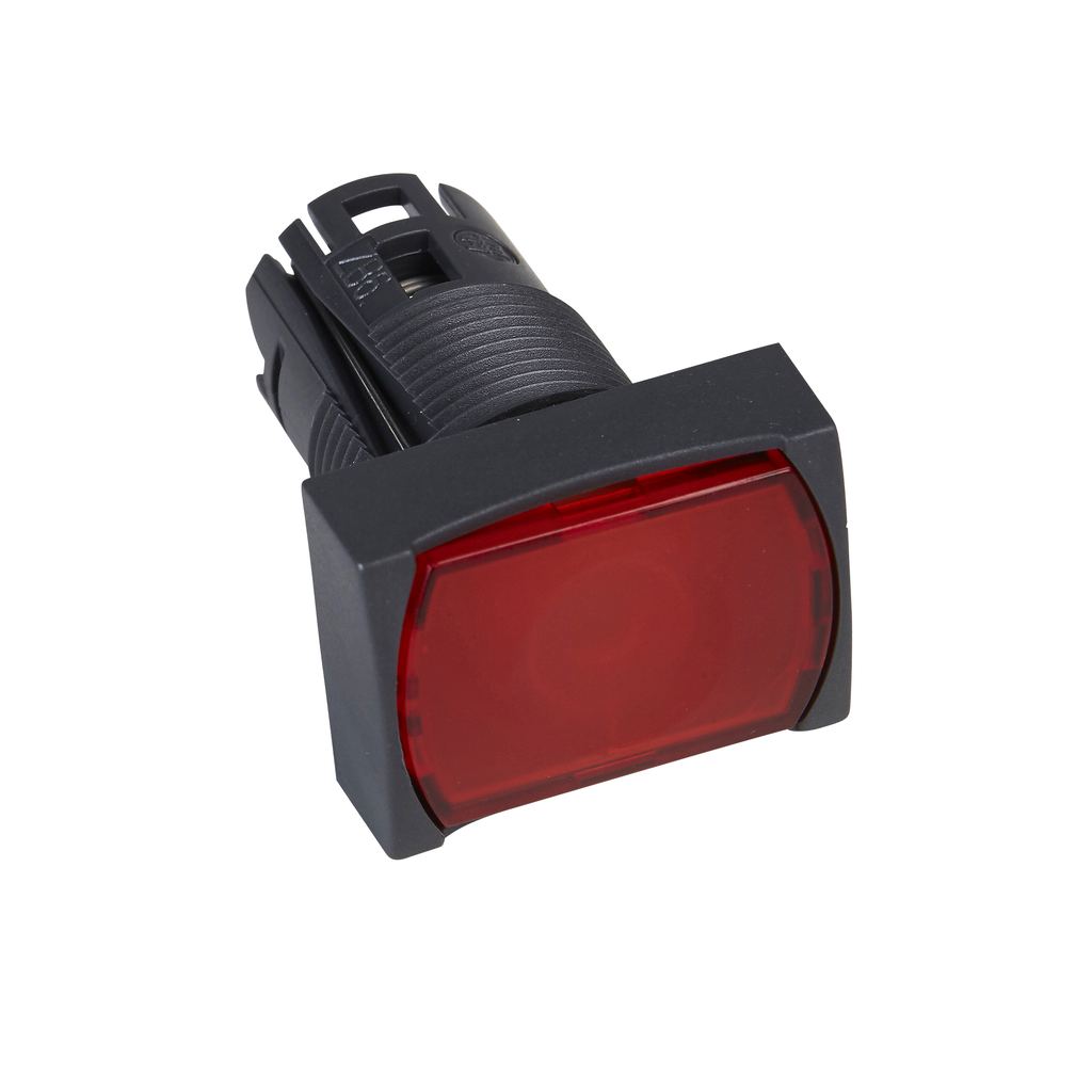 ZB6DF4 - Cabezal para pulsador luminoso, Harmony XB6, pulsador rectangular rojo empotrado Ø 16 con enclavamiento LED integrado (Cantidad 60)