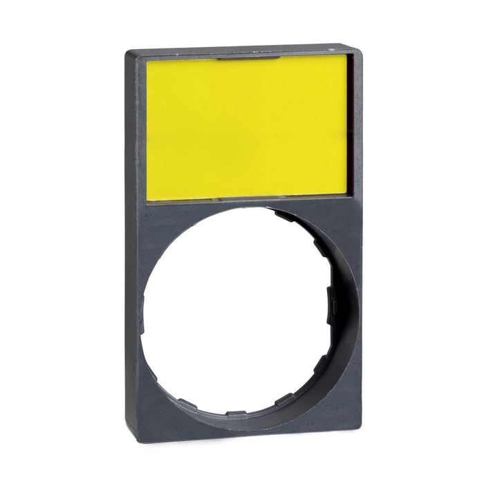 Legend holder, Harmony XB4, 30 x 50mm, for flush, plastic, grey, 8 x 27mm yellow blank legend, unmarked (Qty. 300)