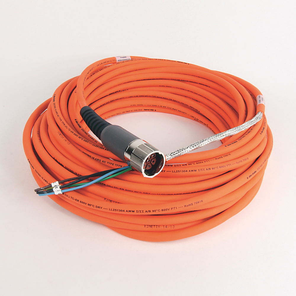2090-CPWM7DF-16AA20 - Cable SpeedTEC, solo alimentación del motor, conector DIN SpeedTec, extremo de accionamiento, cable flexible, 16 AWG, estándar (no flexible), 20 metros