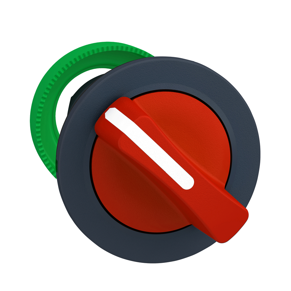 ZB5FD404 - Head for selector switch, Harmony XB5, flush mounted red 2 pos return right to left