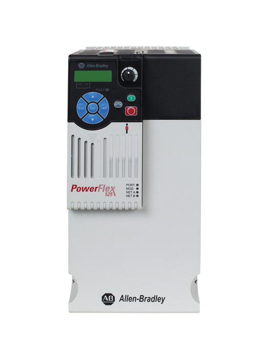 25B-E022N104 - PowerFlex 525 AC Drive, with Embedded EtherNet/IP and Safety, 600 VAC, 3 Phase, 20 HP, 15 kW Normal Duty; 15 HP, 11 kW Heavy Duty, Frame D, IP20 NEMA / Open Type, No Filter