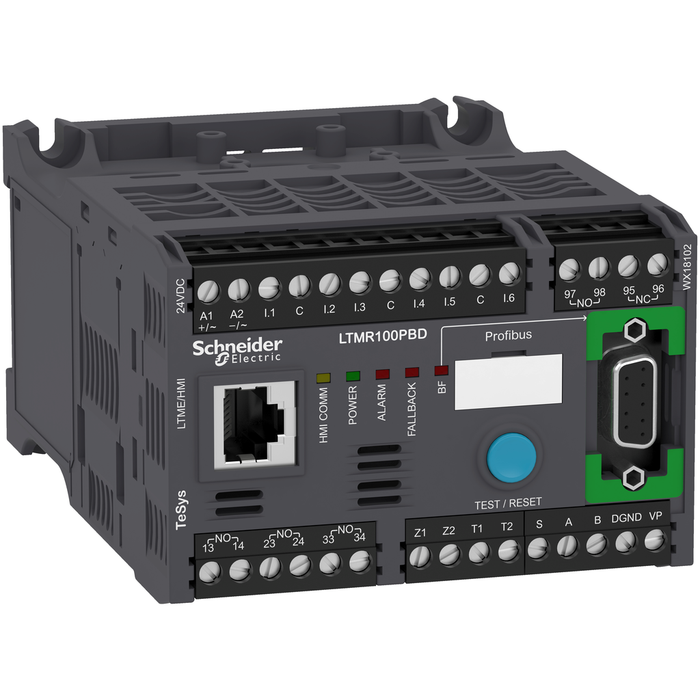 LTMR100PBD - Motor controller, TeSys T, Motor Management, Profibus DP, 6 logic inputs, 3 relay logic outputs, 5 to 100A, 24VDC