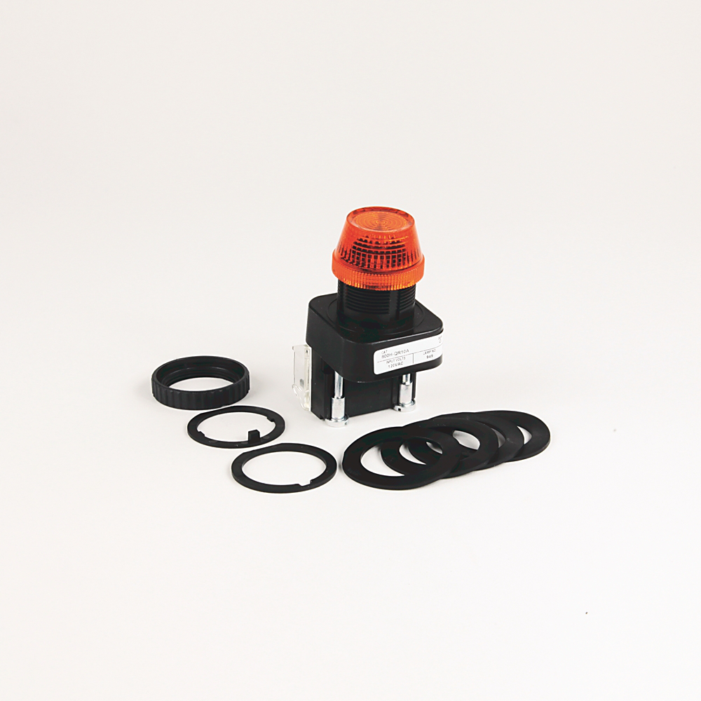 800H-QR24B - Luz piloto tipo 4/4X/13 de 30,5 mm, voltaje completo, sin opción de prueba, incandescente, azul, 24 V CA/CC