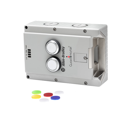 442G-MABL-UT-C02 - Módulo de bloqueo, caja de acceso 442G, alimentación para bloquear, código único, entrada de cable M20, 2 pulsadores