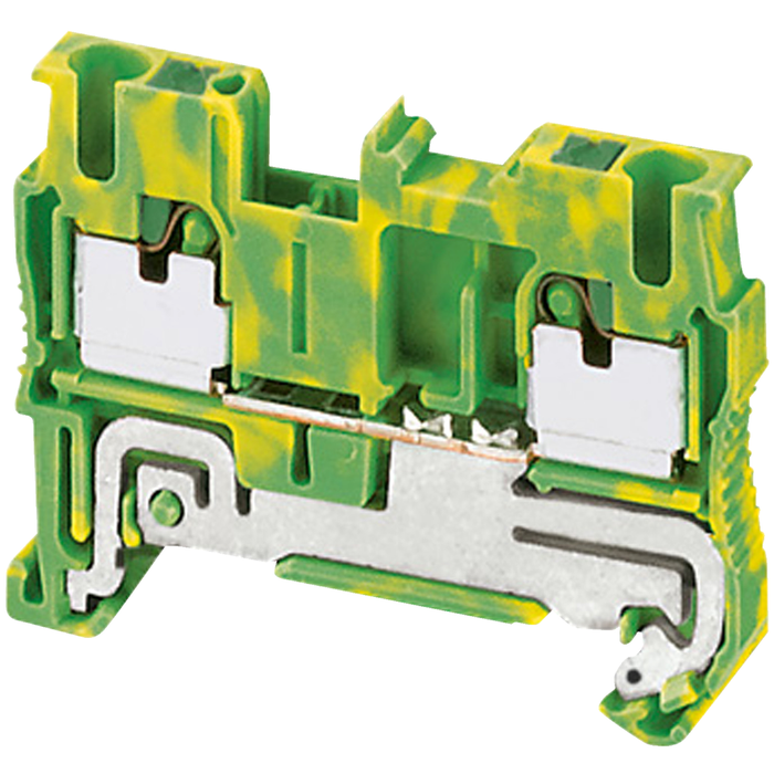 NSYTRP22PE - Terminal block, Linergy TR, push-in type, 2 points, 2.5mm², protective earth, green-yellow, set of 50