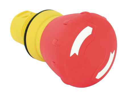 800FP-MT44PX12S - 800F Non-Illuminated Mushroom Operators, Twist to Release, 40mm, Round Plastic (Type 4/4X/13, IP66), Red,, Plastic Latch Mount, 1 N.O. Contact(s), 2 N.C. Contact(s), Self Monitoring, Standard Pack (Qty. 1)